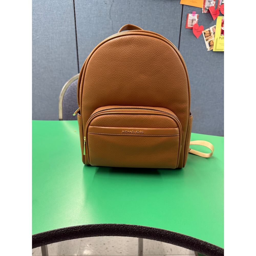 Michael Kors Medium Bex Backpack Brown Acorn Leather Adjustable NEW WITH TAGS